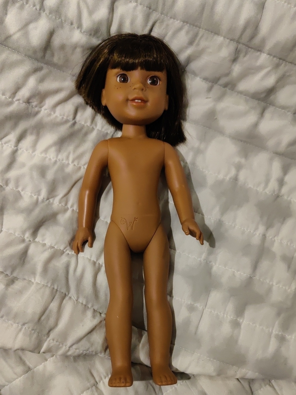 American Girl Wellie Wishers 14"PlaDoll Brown Funky Haircut Kids Vinyl Y2k Retro